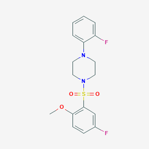 molecular formula C17H18F2N2O3S B4695930 1-[(5-fluoro-2-methoxyphenyl)sulfonyl]-4-(2-fluorophenyl)piperazine 