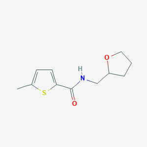 molecular formula C11H15NO2S B4695949 5-methyl-N-(tetrahydro-2-furanylmethyl)-2-thiophenecarboxamide 