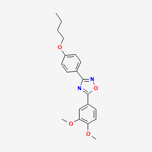 molecular formula C20H22N2O4 B4695979 3-(4-butoxyphenyl)-5-(3,4-dimethoxyphenyl)-1,2,4-oxadiazole 