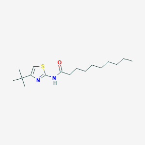molecular formula C17H30N2OS B4695994 N-(4-tert-butyl-1,3-thiazol-2-yl)decanamide 