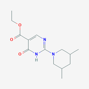 molecular formula C14H21N3O3 B4695998 ethyl 2-(3,5-dimethyl-1-piperidinyl)-4-oxo-1,4-dihydro-5-pyrimidinecarboxylate 