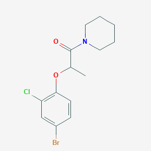 molecular formula C14H17BrClNO2 B4696020 1-[2-(4-bromo-2-chlorophenoxy)propanoyl]piperidine 