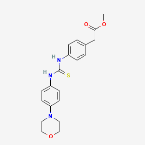 molecular formula C20H23N3O3S B4696044 methyl {4-[({[4-(4-morpholinyl)phenyl]amino}carbonothioyl)amino]phenyl}acetate 