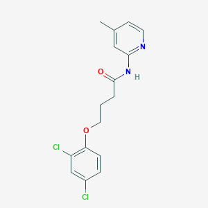 molecular formula C16H16Cl2N2O2 B4696056 4-(2,4-dichlorophenoxy)-N-(4-methyl-2-pyridinyl)butanamide 
