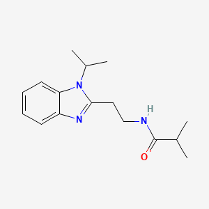 molecular formula C16H23N3O B4696062 N-[2-(1-isopropyl-1H-benzimidazol-2-yl)ethyl]-2-methylpropanamide 