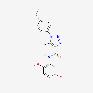 molecular formula C20H22N4O3 B4696064 N-(2,5-dimethoxyphenyl)-1-(4-ethylphenyl)-5-methyl-1H-1,2,3-triazole-4-carboxamide 