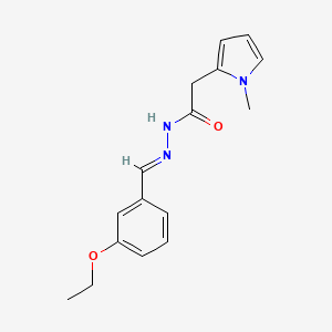 molecular formula C16H19N3O2 B4696108 N'-(3-ethoxybenzylidene)-2-(1-methyl-1H-pyrrol-2-yl)acetohydrazide 
