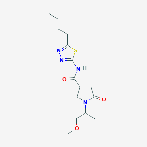 molecular formula C15H24N4O3S B4696114 N-(5-butyl-1,3,4-thiadiazol-2-yl)-1-(2-methoxy-1-methylethyl)-5-oxopyrrolidine-3-carboxamide 