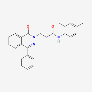 molecular formula C25H23N3O2 B4696131 N-(2,4-dimethylphenyl)-3-(1-oxo-4-phenylphthalazin-2(1H)-yl)propanamide 