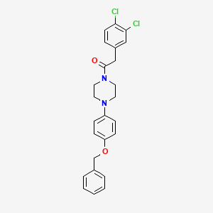 molecular formula C25H24Cl2N2O2 B4696148 1-[4-(benzyloxy)phenyl]-4-[(3,4-dichlorophenyl)acetyl]piperazine 