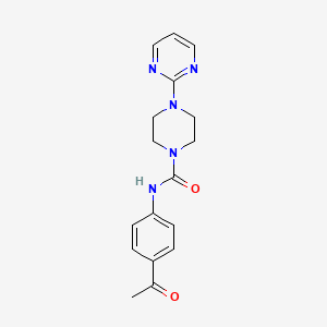 molecular formula C17H19N5O2 B4696152 N-(4-acetylphenyl)-4-(2-pyrimidinyl)-1-piperazinecarboxamide 