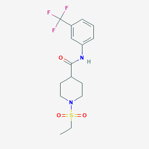 molecular formula C15H19F3N2O3S B4696194 1-(ethylsulfonyl)-N-[3-(trifluoromethyl)phenyl]piperidine-4-carboxamide 