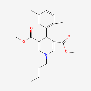 molecular formula C21H27NO4 B4696214 dimethyl 1-butyl-4-(2,5-dimethylphenyl)-1,4-dihydro-3,5-pyridinedicarboxylate 
