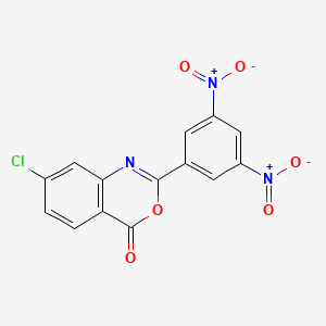 molecular formula C14H6ClN3O6 B4696222 7-chloro-2-(3,5-dinitrophenyl)-4H-3,1-benzoxazin-4-one 