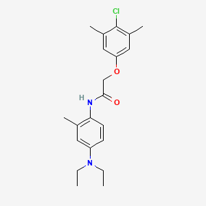 molecular formula C21H27ClN2O2 B4696249 2-(4-chloro-3,5-dimethylphenoxy)-N-[4-(diethylamino)-2-methylphenyl]acetamide 