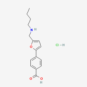 molecular formula C16H20ClNO3 B4696260 4-{5-[(butylamino)methyl]-2-furyl}benzoic acid hydrochloride 