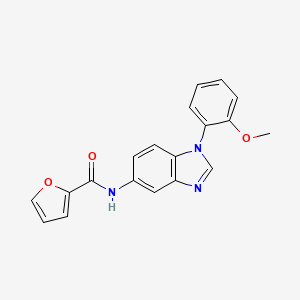 molecular formula C19H15N3O3 B4696274 N-[1-(2-methoxyphenyl)-1H-benzimidazol-5-yl]-2-furamide 