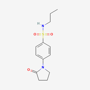 molecular formula C13H18N2O3S B4696278 4-(2-oxo-1-pyrrolidinyl)-N-propylbenzenesulfonamide 