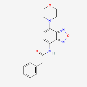 molecular formula C18H18N4O3 B4696305 N-[7-(4-morpholinyl)-2,1,3-benzoxadiazol-4-yl]-2-phenylacetamide 
