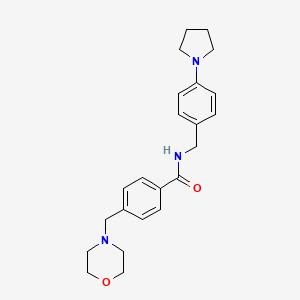 4-(4-morpholinylmethyl)-N-[4-(1-pyrrolidinyl)benzyl]benzamide