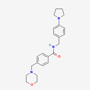 molecular formula C23H29N3O2 B4696318 4-(4-morpholinylmethyl)-N-[4-(1-pyrrolidinyl)benzyl]benzamide 