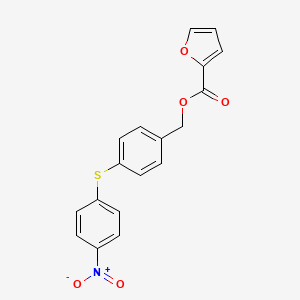 molecular formula C18H13NO5S B4696391 4-[(4-nitrophenyl)thio]benzyl 2-furoate 