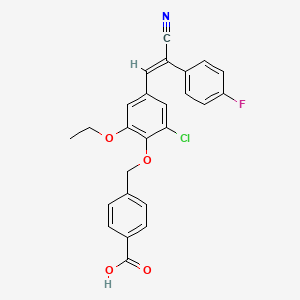 molecular formula C25H19ClFNO4 B4696400 4-({2-chloro-4-[2-cyano-2-(4-fluorophenyl)vinyl]-6-ethoxyphenoxy}methyl)benzoic acid 