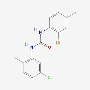 molecular formula C15H14BrClN2O B4696404 N-(2-bromo-4-methylphenyl)-N'-(5-chloro-2-methylphenyl)urea 