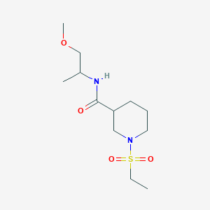 molecular formula C12H24N2O4S B4696418 1-(ethylsulfonyl)-N-(2-methoxy-1-methylethyl)-3-piperidinecarboxamide 