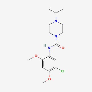 molecular formula C16H24ClN3O3 B4696420 N-(5-chloro-2,4-dimethoxyphenyl)-4-isopropyl-1-piperazinecarboxamide 