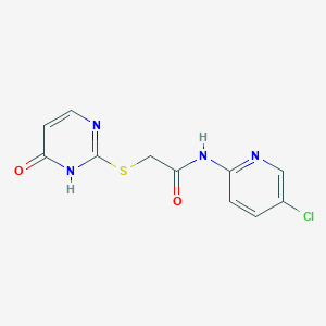 molecular formula C11H9ClN4O2S B4696424 N-(5-chloro-2-pyridinyl)-2-[(4-hydroxy-2-pyrimidinyl)thio]acetamide 