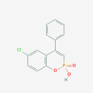 molecular formula C14H10ClO3P B4696463 6-chloro-4-phenyl-2H-1,2-benzoxaphosphinin-2-ol 2-oxide 