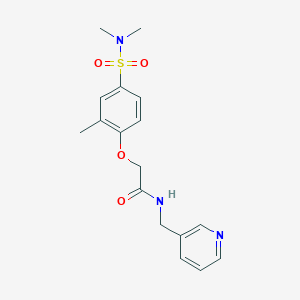 molecular formula C17H21N3O4S B4696488 2-{4-[(dimethylamino)sulfonyl]-2-methylphenoxy}-N-(3-pyridinylmethyl)acetamide 