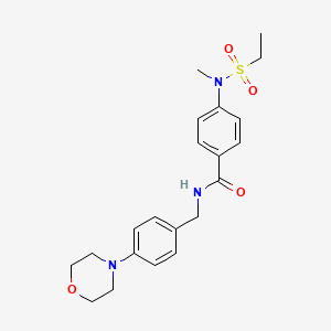 molecular formula C21H27N3O4S B4696492 4-[(ethylsulfonyl)(methyl)amino]-N-[4-(4-morpholinyl)benzyl]benzamide 