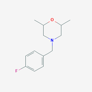 molecular formula C13H18FNO B4696497 4-(4-fluorobenzyl)-2,6-dimethylmorpholine 