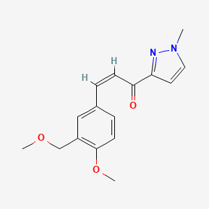 3-[4-methoxy-3-(methoxymethyl)phenyl]-1-(1-methyl-1H-pyrazol-3-yl)-2-propen-1-one