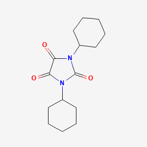 molecular formula C15H22N2O3 B4696563 1,3-dicyclohexyl-2,4,5-imidazolidinetrione 