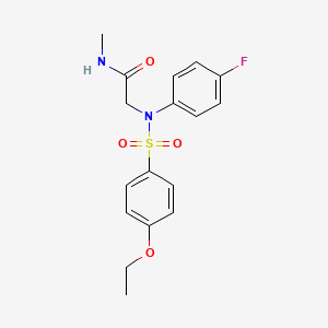 molecular formula C17H19FN2O4S B4696570 N~2~-[(4-ethoxyphenyl)sulfonyl]-N~2~-(4-fluorophenyl)-N~1~-methylglycinamide 