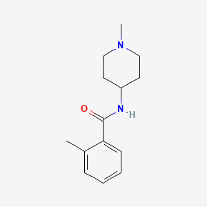 molecular formula C14H20N2O B4696580 2-methyl-N-(1-methyl-4-piperidinyl)benzamide 