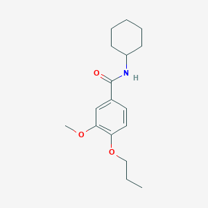 molecular formula C17H25NO3 B4696587 N-cyclohexyl-3-methoxy-4-propoxybenzamide 