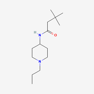 molecular formula C14H28N2O B4696614 3,3-dimethyl-N-(1-propyl-4-piperidinyl)butanamide 