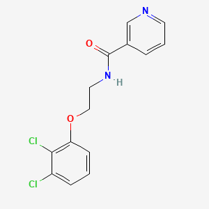 molecular formula C14H12Cl2N2O2 B4696620 N-[2-(2,3-dichlorophenoxy)ethyl]nicotinamide 