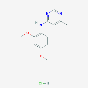 molecular formula C13H16ClN3O2 B4696628 N-(2,4-dimethoxyphenyl)-6-methylpyrimidin-4-amine hydrochloride 