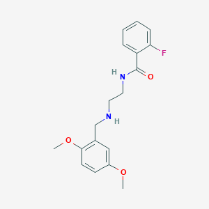 molecular formula C18H21FN2O3 B4696632 N-{2-[(2,5-dimethoxybenzyl)amino]ethyl}-2-fluorobenzamide CAS No. 701275-62-9