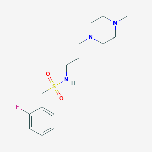 molecular formula C15H24FN3O2S B4696640 1-(2-fluorophenyl)-N-[3-(4-methyl-1-piperazinyl)propyl]methanesulfonamide 