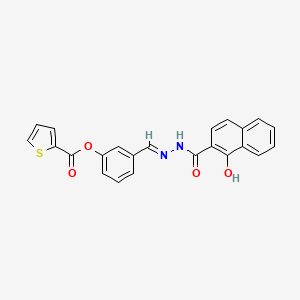 molecular formula C23H16N2O4S B4696649 3-[2-(1-hydroxy-2-naphthoyl)carbonohydrazonoyl]phenyl 2-thiophenecarboxylate 
