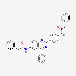 molecular formula C36H28N4O2 B4696656 2-phenyl-N-(4-phenyl-2-{4-[(phenylacetyl)amino]phenyl}-6-quinazolinyl)acetamide 