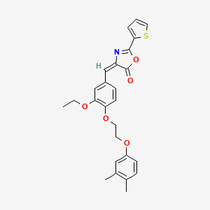 4-{4-[2-(3,4-dimethylphenoxy)ethoxy]-3-ethoxybenzylidene}-2-(2-thienyl)-1,3-oxazol-5(4H)-one