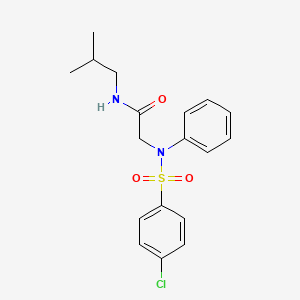 molecular formula C18H21ClN2O3S B4696667 N~2~-[(4-chlorophenyl)sulfonyl]-N~1~-isobutyl-N~2~-phenylglycinamide 