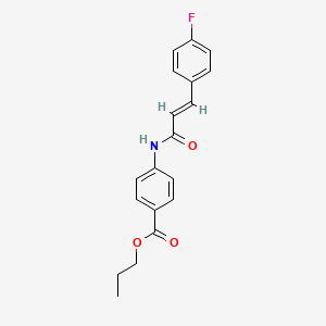 molecular formula C19H18FNO3 B4696691 propyl 4-{[3-(4-fluorophenyl)acryloyl]amino}benzoate 